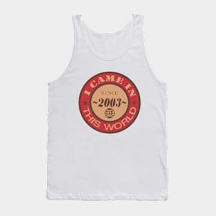 year of birth 2003 Tank Top